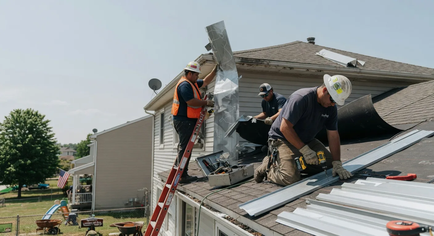Storm Damage Metal Roof Repair in Huxley, IA
